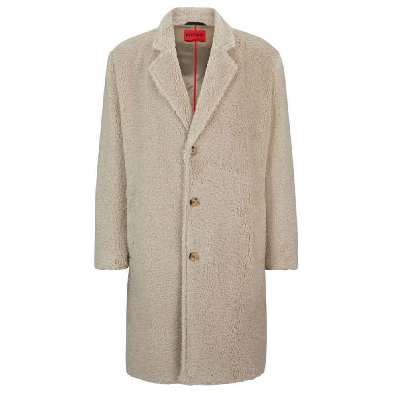 Regular-fit coat with vintage-style buttons