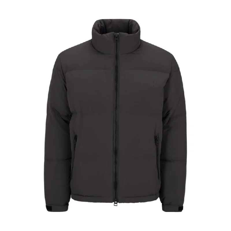 Regular-fit water-repellent puffer jacket with stacked logo