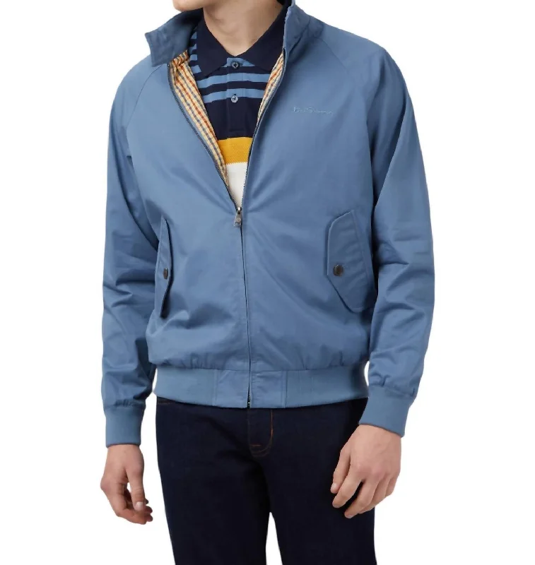 Signature Harrington Jacket In Blue Shadow