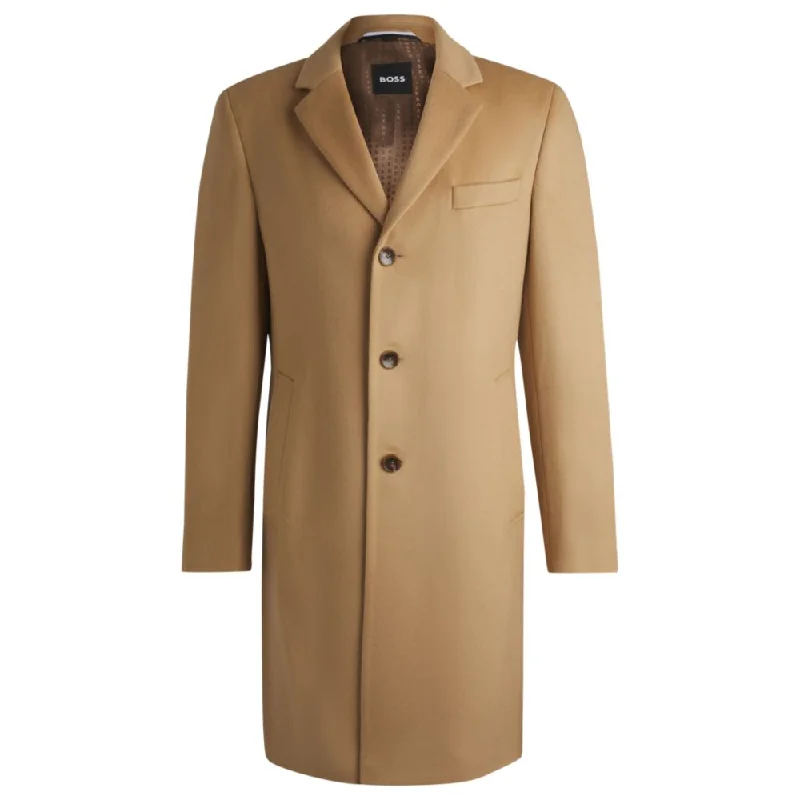 Slim-fit coat in wool and cashmere