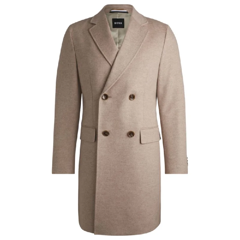 Slim-fit coat in wool with cashmere