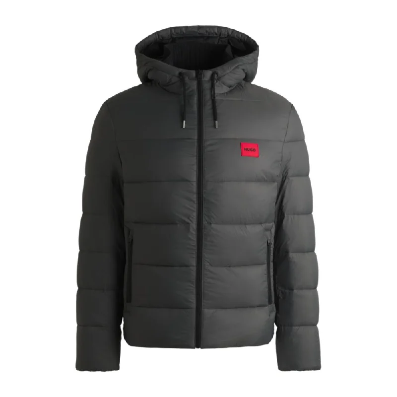 Slim-fit water-repellent puffer jacket with logo trim