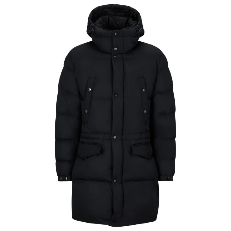 Water-repellent padded jacket with hood