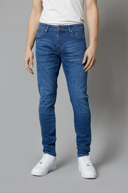 Florida Tapered Fit Jeans In Mid Blue