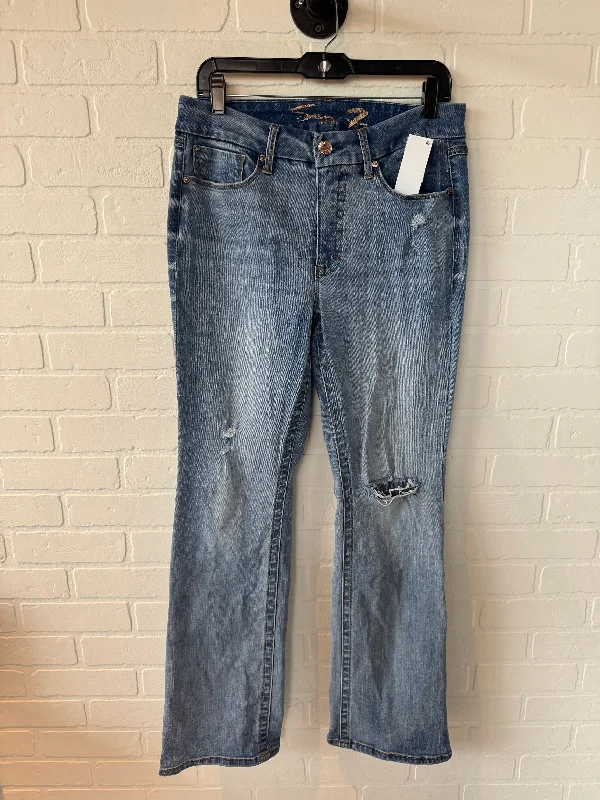 Jeans Boot Cut By Seven 7 In Blue Denim, Size: 10