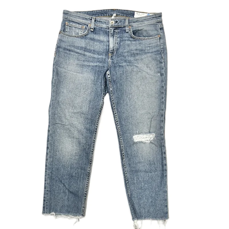 Jeans Boyfriend By Rag And Bone In Blue Denim, Size: 8