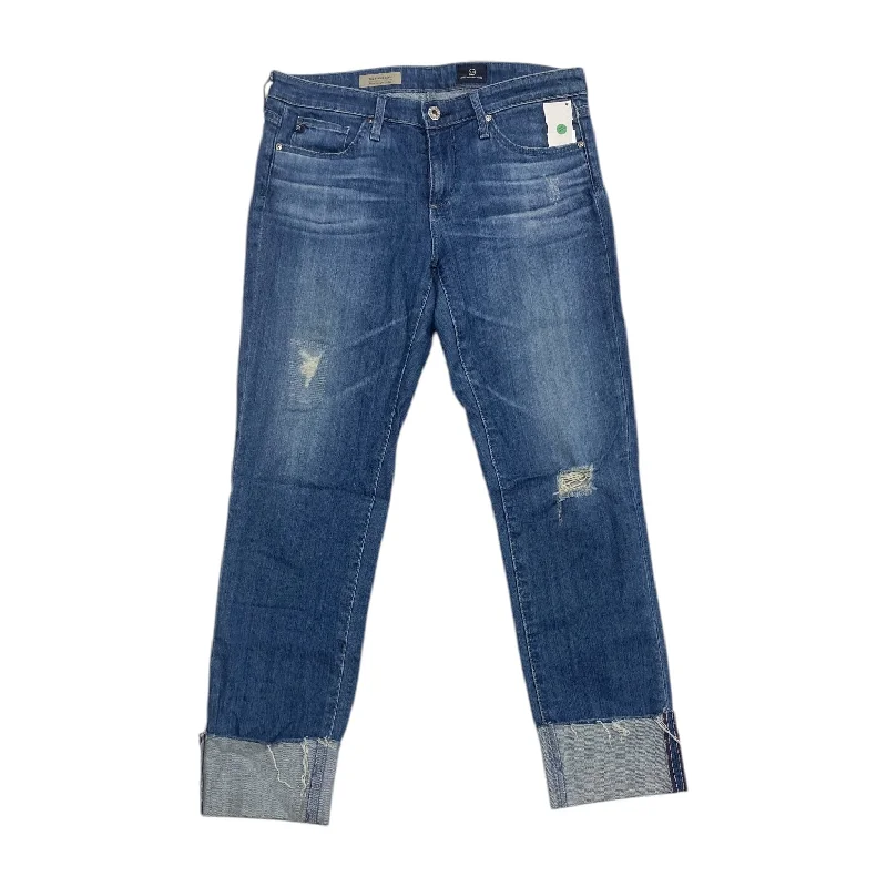 Jeans Cropped By Adriano Goldschmied In Blue Denim, Size: 6