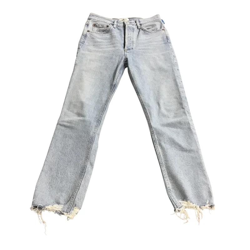 Jeans Cropped By Agolde In Blue Denim, Size: 0