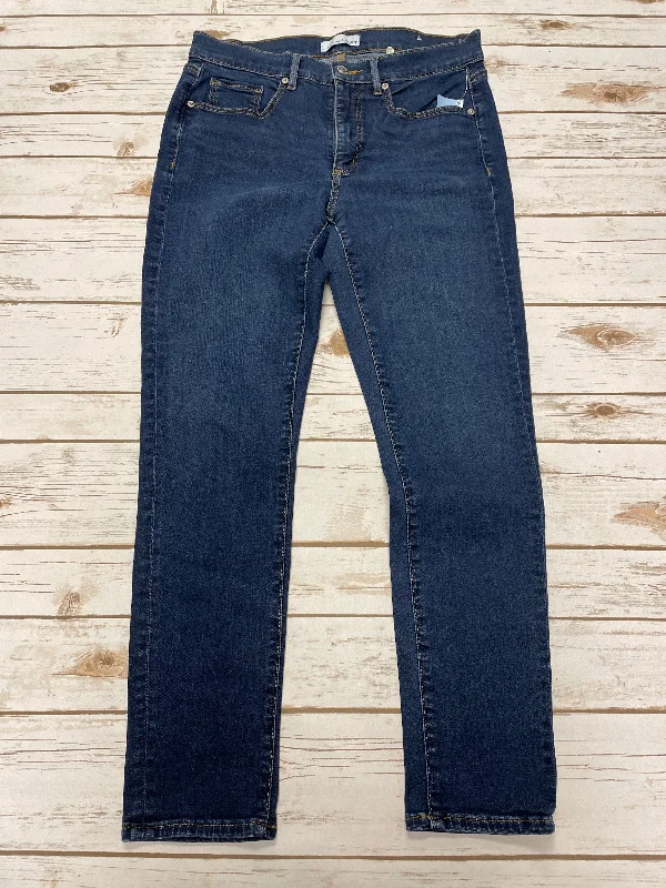 Jeans Skinny By Loft In Blue Denim, Size: 8