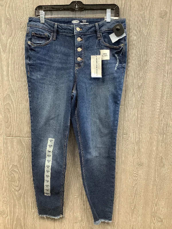 Jeans Skinny By Old Navy In Blue Denim, Size: 12