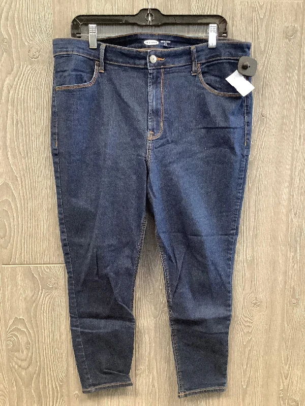 Jeans Skinny By Old Navy In Blue Denim, Size: 16