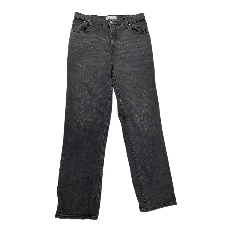 Jeans Straight By Abercrombie And Fitch In Black, Size: 6