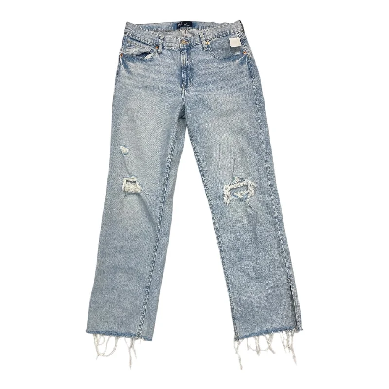 Jeans Straight By Gap In Blue Denim, Size: 10