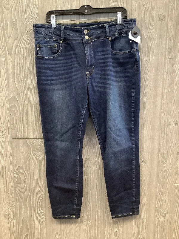 Jeans Straight By Kancan In Blue Denim, Size: 14