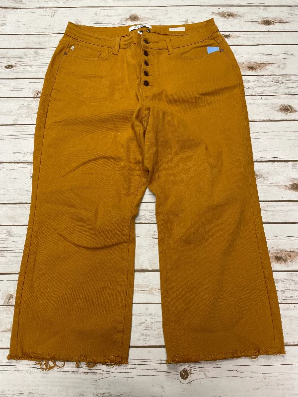 Jeans Wide Leg By Judy Blue In Gold, Size: 18