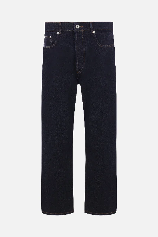 straight-leg denim jeans