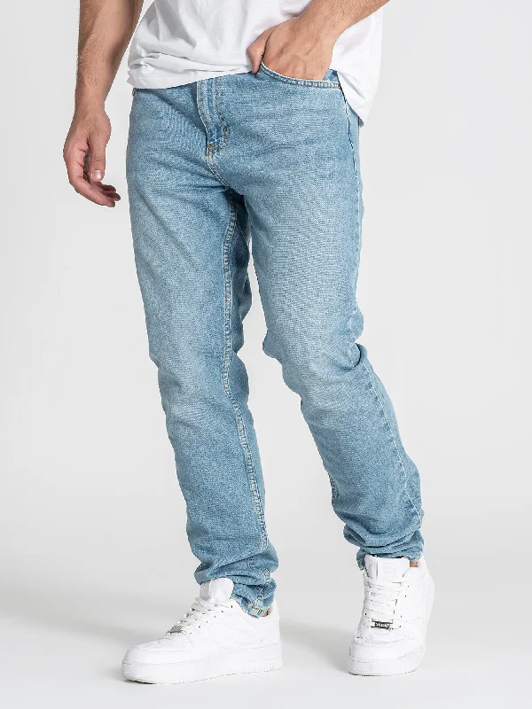 Light Blue Straight-Leg Jeans