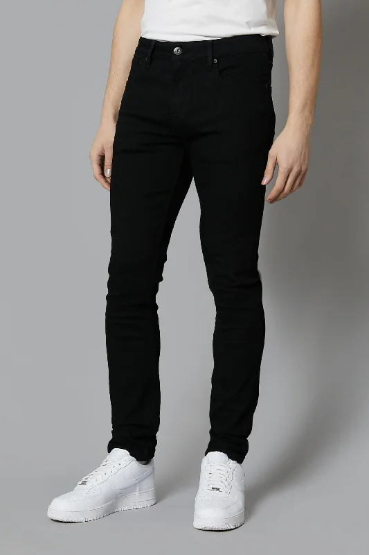 Nevada Skinny Fit Jeans In Deep Black