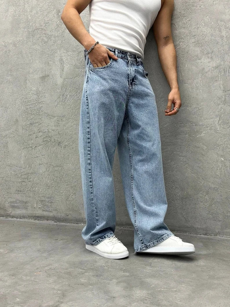 Oh So Vintage Men Baggy Jeans