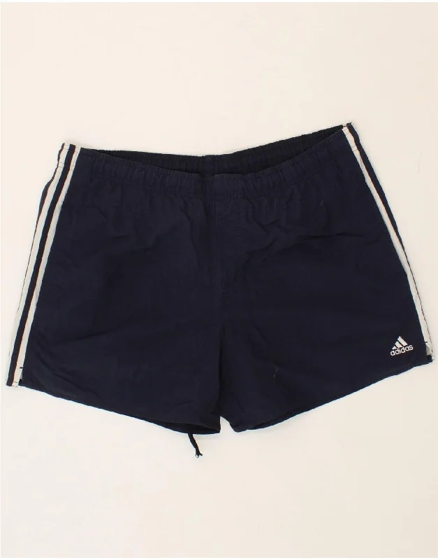 ADIDAS Mens Chino Shorts Large  Navy Blue Nylon