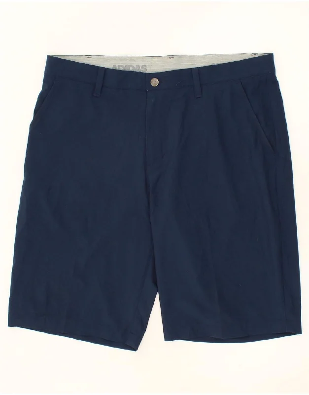 ADIDAS Mens Chino Shorts W34 Large Navy Blue Polyester