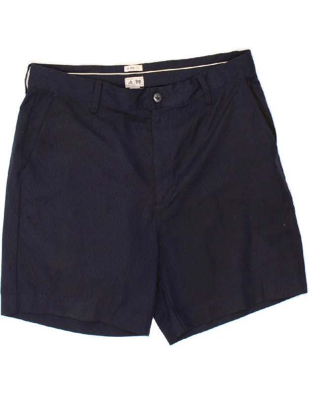 ADIDAS Mens Climalite Chino Shorts W36 Large Navy Blue Pinstripe Polyester