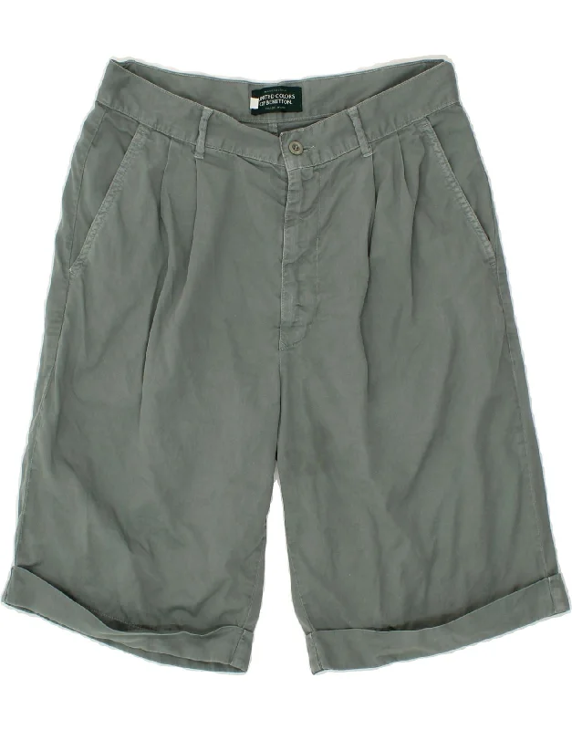 BENETTON Mens Pegged Casual Shorts W30 Medium  Green Cotton