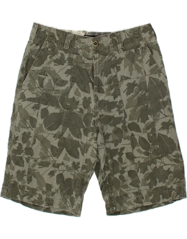 BILLABONG Mens Abstract Pattern Chino Shorts W34 Large Khaki Cotton