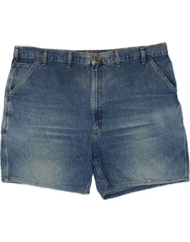 CARHARTT Mens Denim Shorts W48 4XL Blue Cotton