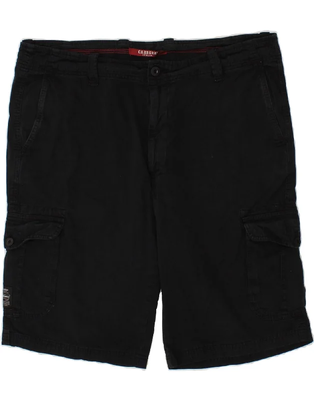 CARRERA Mens Cargo Shorts IT 54 2XL W38  Black Cotton