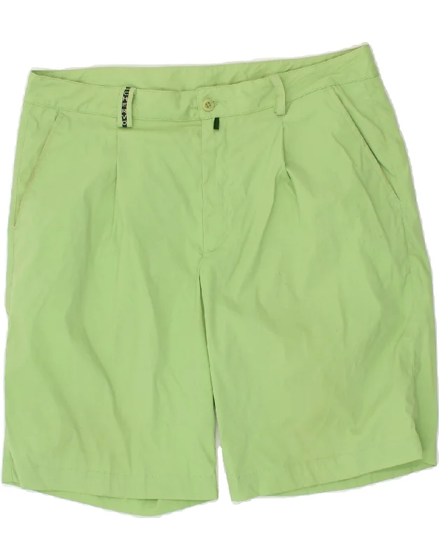 CHERVO Mens Chino Shorts IT 52 XL W36  Green Polyamide