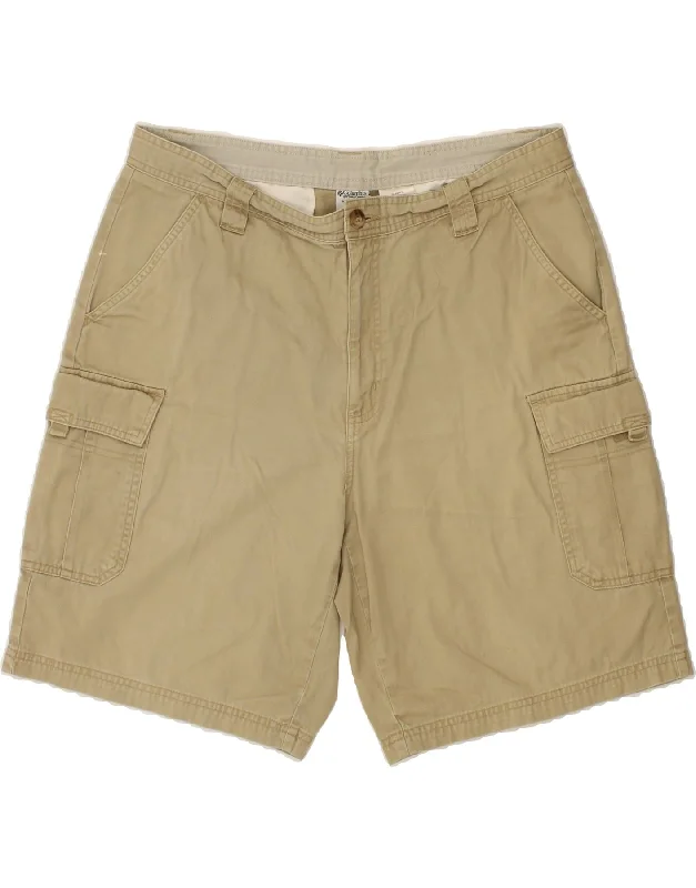 COLUMBIA Mens Cargo Shorts W36 Large Beige Cotton