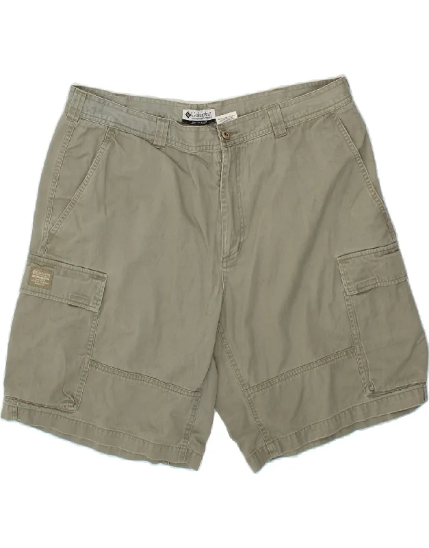 COLUMBIA Mens Cargo Shorts W38 XL Khaki Cotton