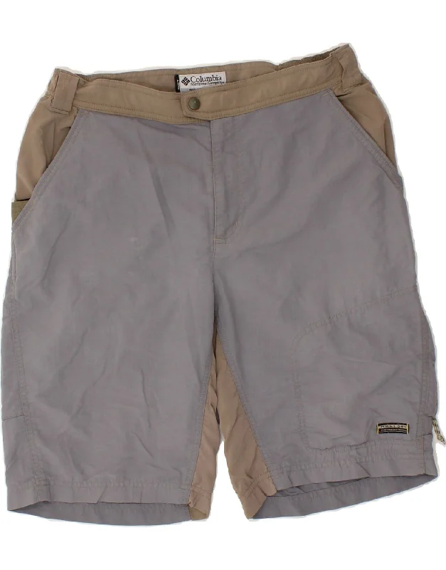 COLUMBIA Mens Chino Shorts Small W28 Grey Colourblock Nylon