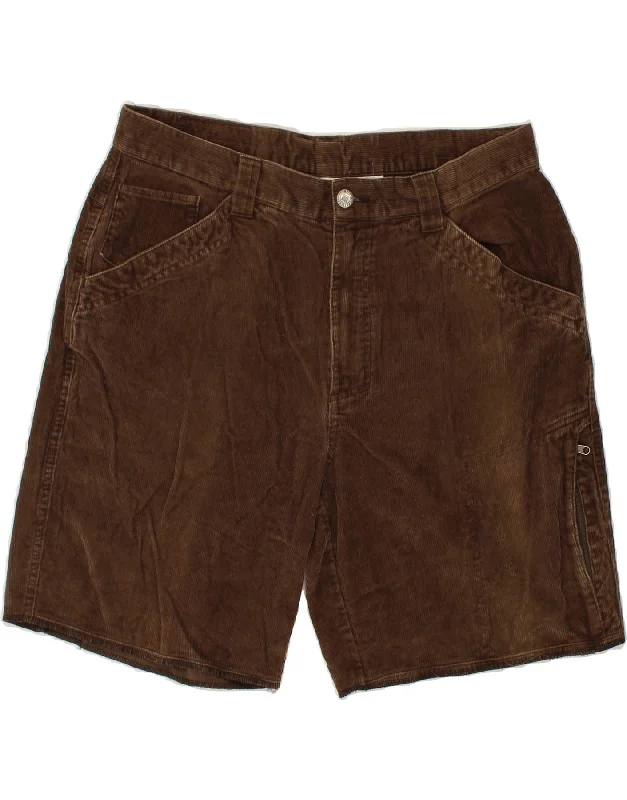 COLUMBIA Mens Corduroy Cargo Shorts W32 Medium Brown Cotton