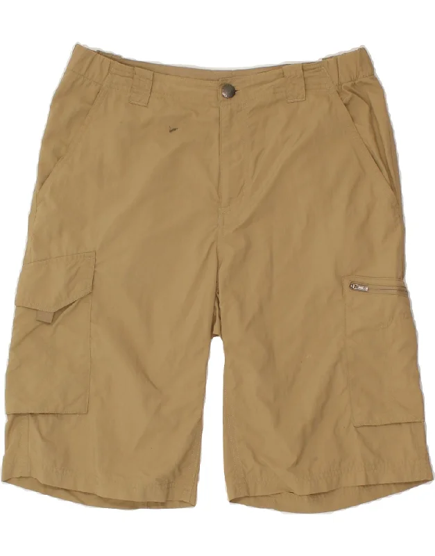 COLUMBIA Mens Omni-Shade Cargo Shorts W32 Medium Beige Nylon