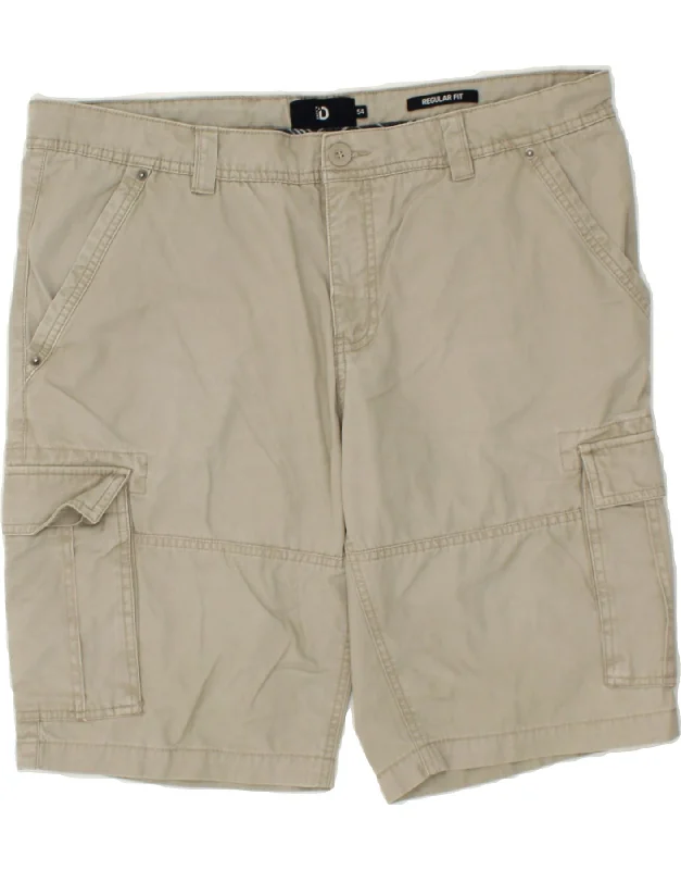 DACK'S Mens Regular Fit Cargo Shorts  IT 54 2XL W42  Beige Cotton