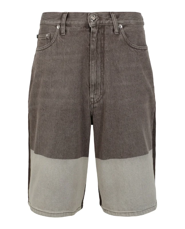 Diag-Pocket Denim Shorts