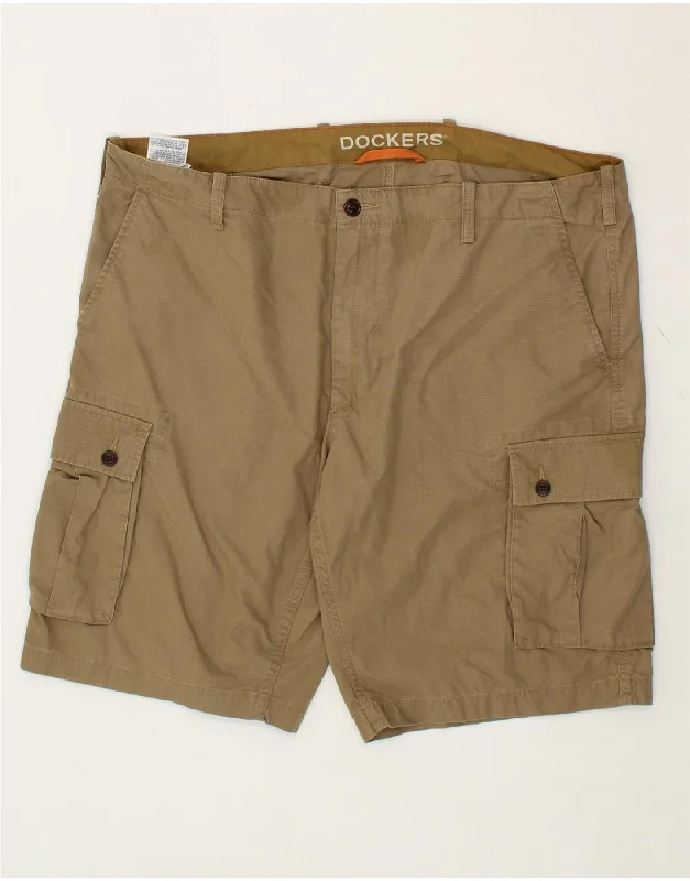 DOCKERS Mens Cargo Shorts W40 XL Brown Cotton