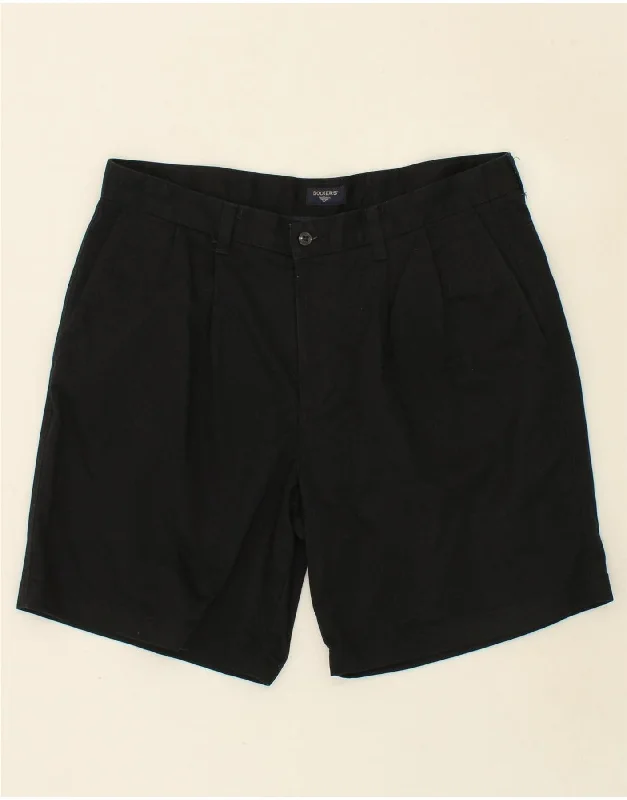 DOCKERS Mens Chino Shorts W36 Large Black Cotton