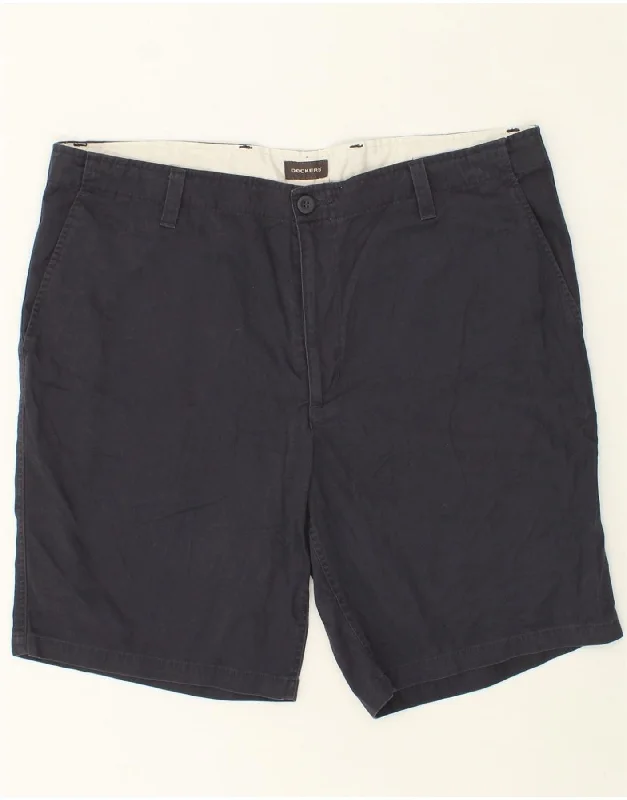 DOCKERS Mens Chino Shorts W40 XL Navy Blue Cotton