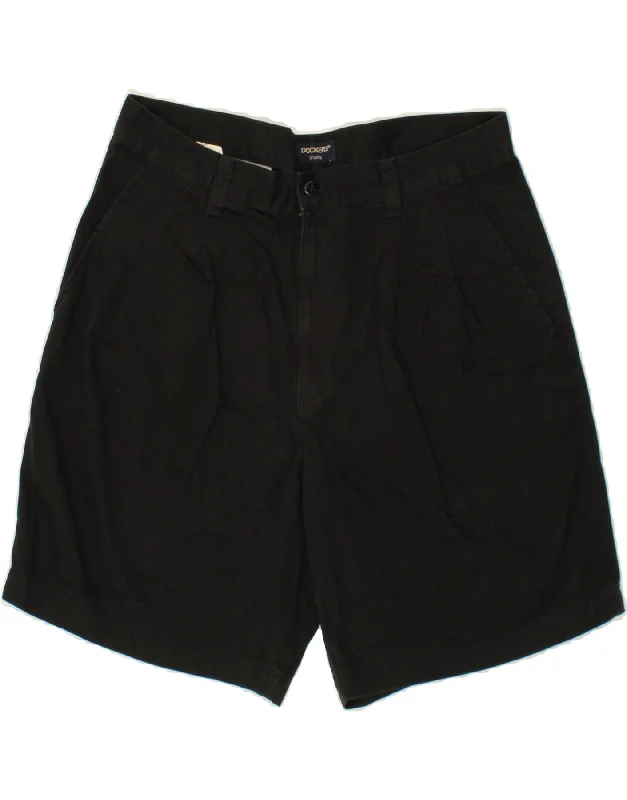 DOCKERS Mens Khakis Chino Shorts W34 Large Black Cotton