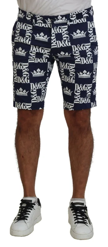 Dolce & Gabbana Casual Crown Print Chinos Men's Shorts