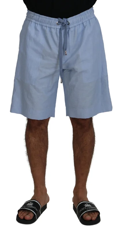 Dolce & Gabbana Elegant  Linen-Cotton Summer Men's Shorts