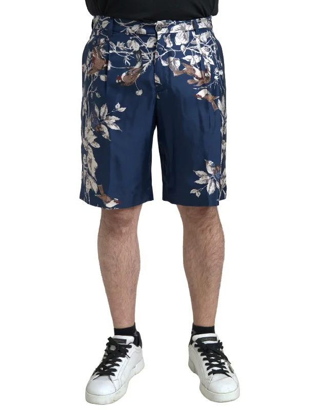 Dolce & Gabbana Silken Floral Bermuda Shorts in Men's