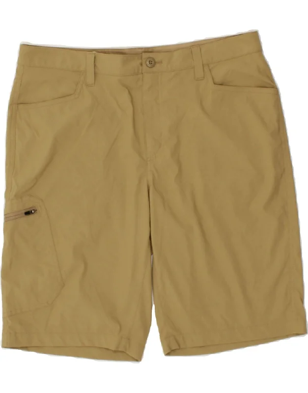 EDDIE BAUER Mens Bermuda Shorts W34 Large  Beige Nylon