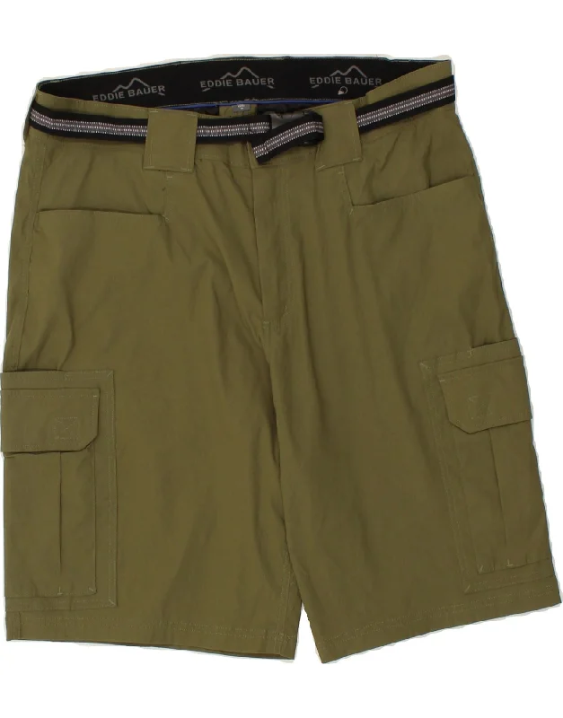 EDDIE BAUER Mens Cargo Shorts W34 Large  Khaki Nylon