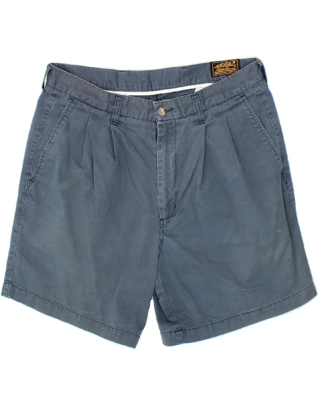 EDDIE BAUER Mens Chino Shorts W36 Large Navy Blue