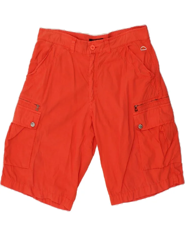 ELLESSE Mens Cargo Shorts IT 46 Small W29  Red Cotton