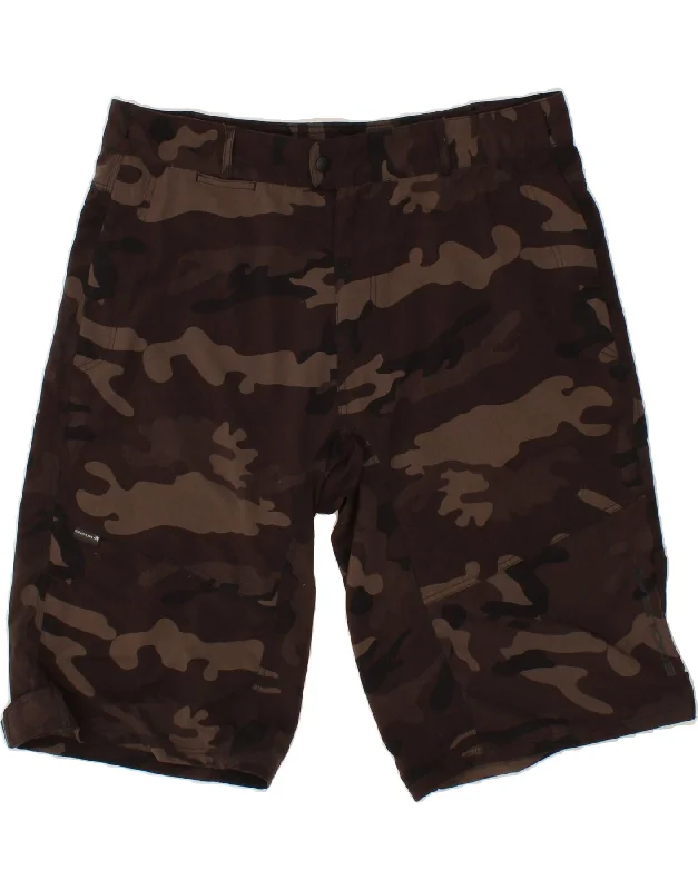 ENDURA Mens Chino Shorts 2XL W42  Brown Camouflage Cotton